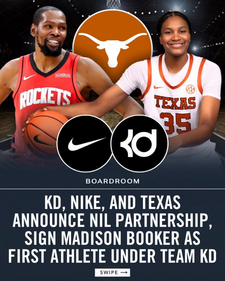 世界杯官方直播入口app下载-Team KD成立！杜兰特&amp;母校启动NIL计划 签下首位球员麦迪逊·布克